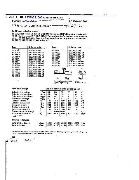 bc556a datasheet_pdf文件下载_芯片资料查询_维库电子市场网