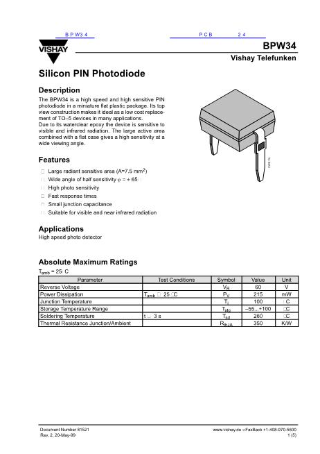 Bpw Datasheet Pdf