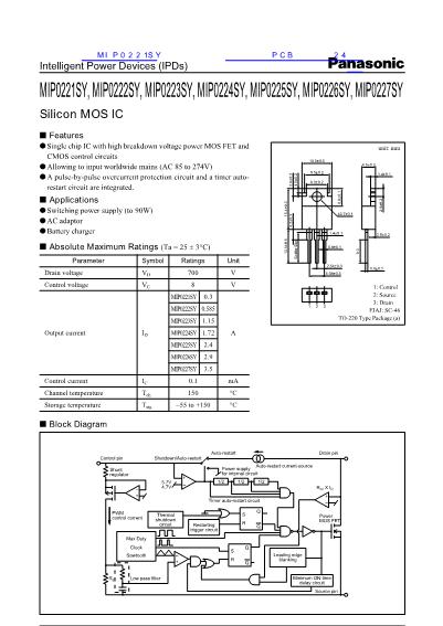 mip0221sy datasheet