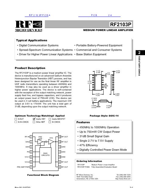 Rf P Datasheet Pdf