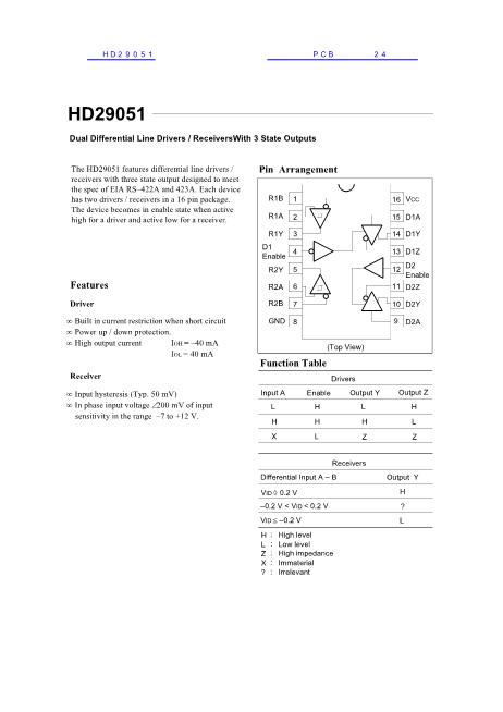 HD29051 Datasheet_PDF文件下载_芯片资料查询_维库电子市场网
