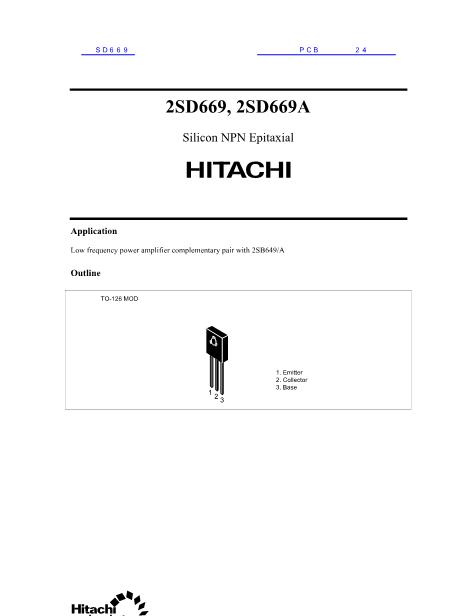 2sd669a datasheet