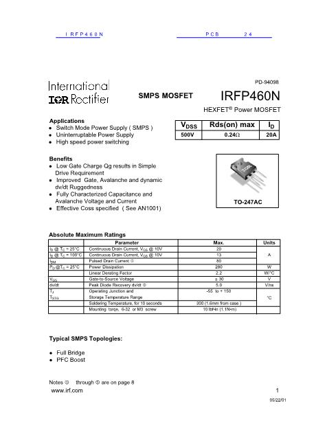 irfp460ndatasheet