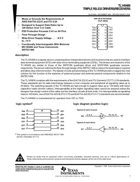 145406 Datasheet PDF文件下载 芯片资料查询 维库电子市场网