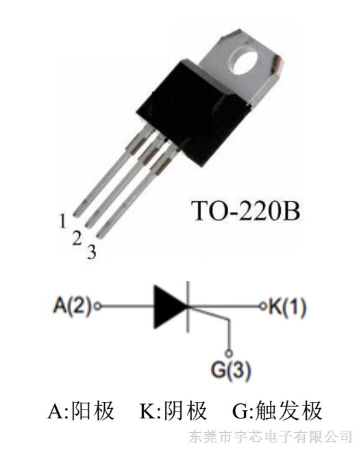 600/25a 标准单向可控硅 tyn625 to-220b 带散热片可控硅