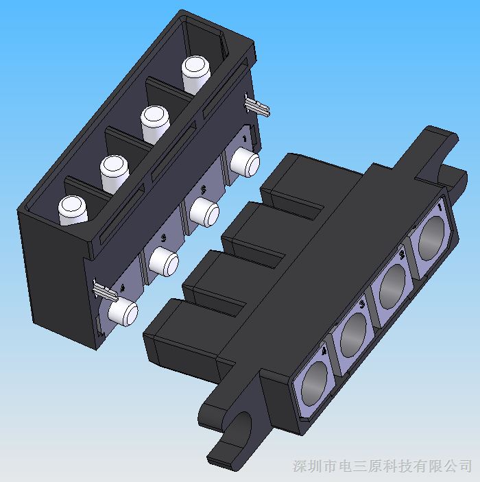 04d芯充电桩电源连接器航空插头热插拔端子djl17-4tdjl17-4