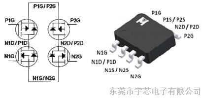 贴片mos管 emb9930g的脚位图