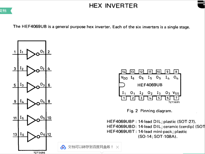 hef4069ubt nxp 18  原装现货