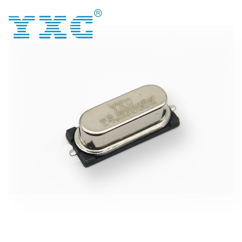 YXC厂家直销HC-49SMD车载晶振24.576MHZ无源贴片型金属两脚石英