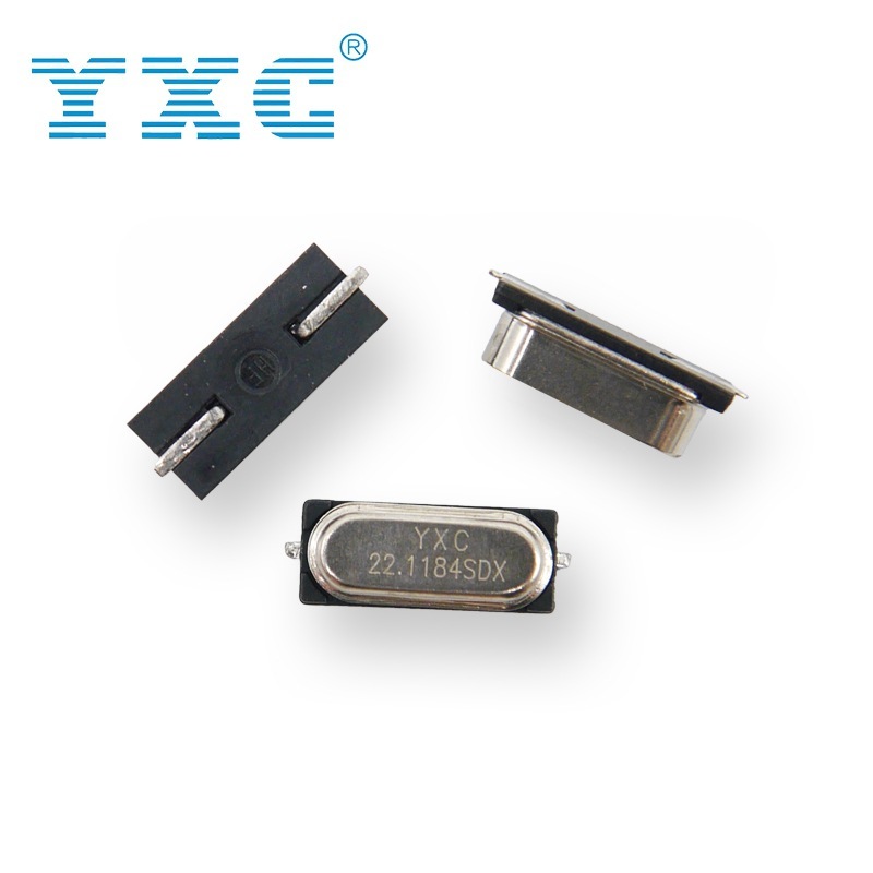 YXC厂家直销HC-49SMD 22.1184mhz 49SMD贴片无源石英谐振器晶振