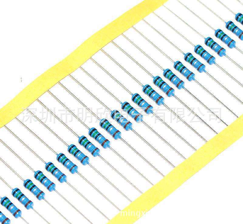 金属膜电阻1/2w 1%五色环电阻器0.5 1k 4.7k 10k 120欧5.1欧 1m