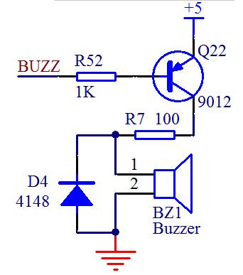 单片机蜂鸣器控制程序和驱动电路