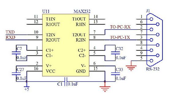 max232cpe引脚图及功能图片