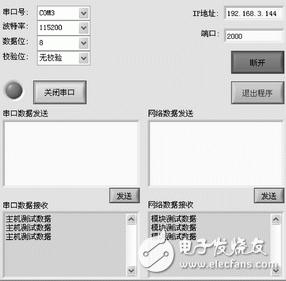 图6 LabVIEW串口转WiFi前面板显示