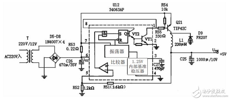 MC34063AP开关电源原理及检修