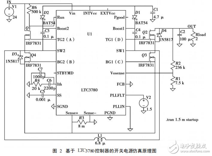 基于LTC3780控制器的开关电源的仿真和设计