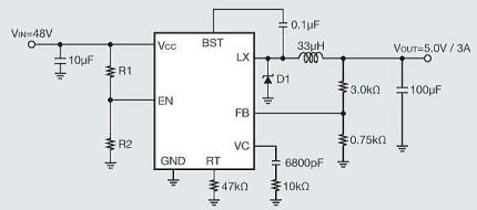 内置高耐压低导通电阻MOSFET的降压型1ch DC/DC转换器