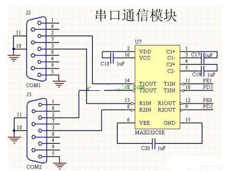 主板串口RS232芯片烧毁问题分析（RS232作用及电路图）