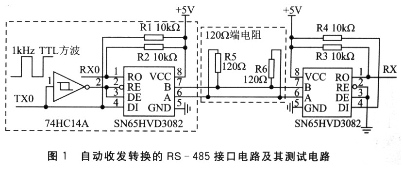 基于半双工接口芯片SN65HVD3082的零延时RS-485接口电路设计