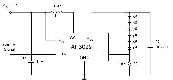 基于AP3029变换器的WLED背光驱动电源设计