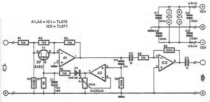 电子音量限制器电路图工程