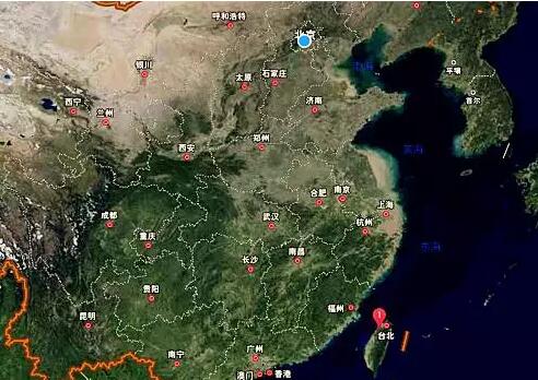 红色气球标注的地方就是新竹科学工业园区的位置