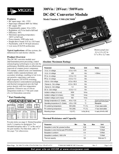 V300A28C500B数据手册封面