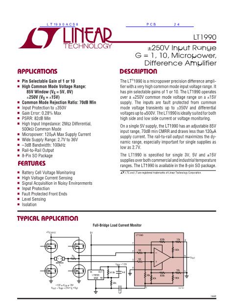 LT1990ACS8數(shù)據(jù)手冊(cè)封面