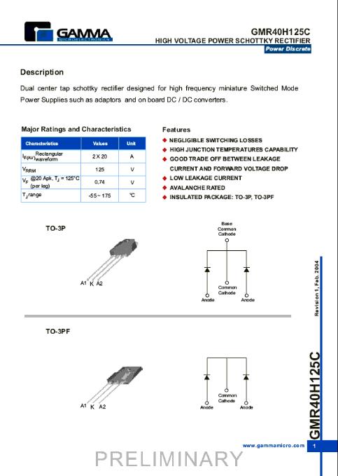 GMR40H125C數(shù)據(jù)手冊封面