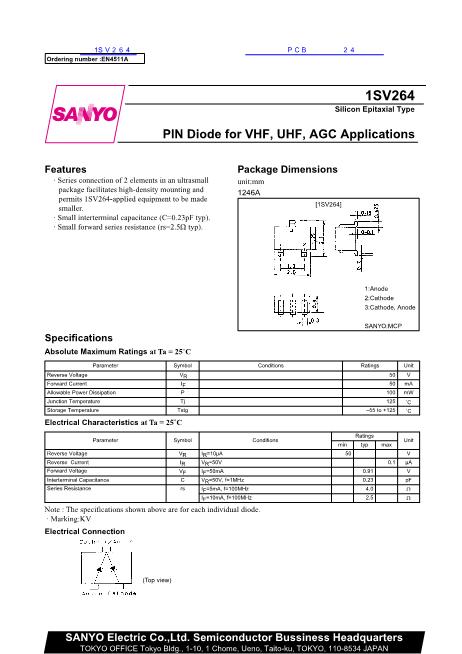 1SV264數據手冊封面