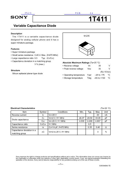 1T411數(shù)據(jù)手冊(cè)封面