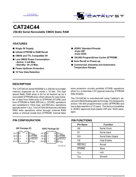 24C44数据手册封面