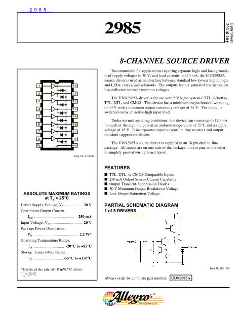 2985數(shù)據(jù)手冊(cè)封面