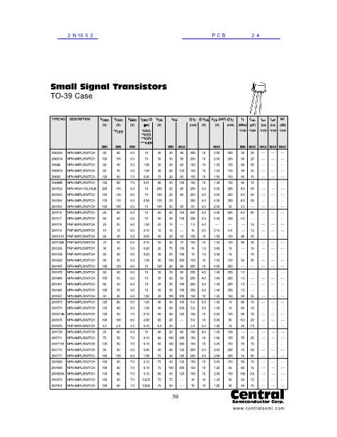 2N1052數(shù)據(jù)手冊(cè)封面