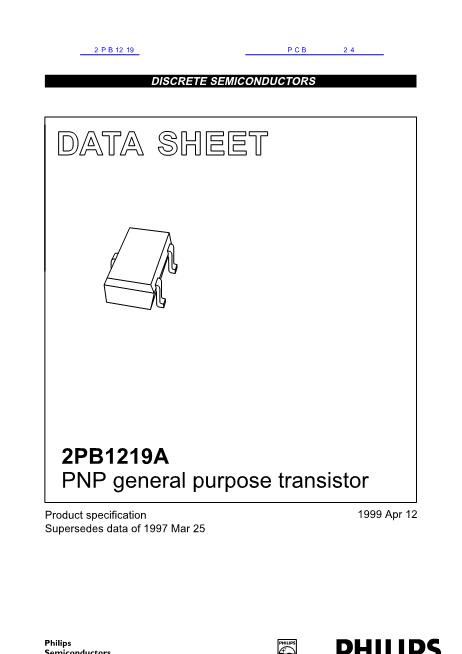 2PB1219數(shù)據(jù)手冊封面