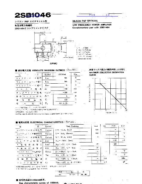 2SB1046數(shù)據(jù)手冊封面