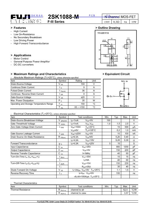 2SK1088數(shù)據(jù)手冊封面