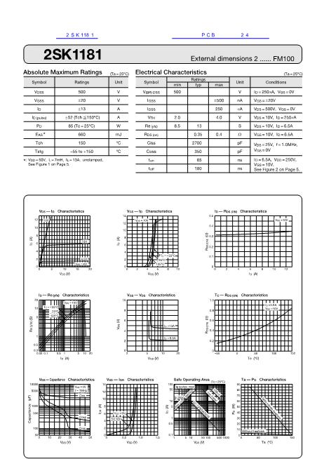2SK1181數(shù)據(jù)手冊封面