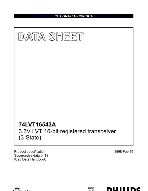 74LVT16543ADGG数据手册封面