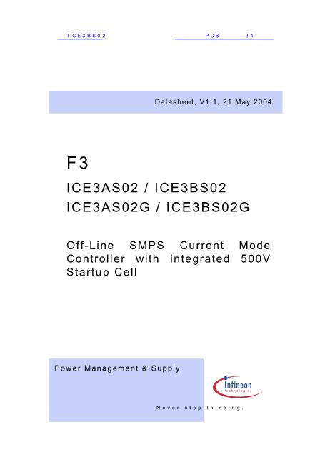 ICE3BS02数据手册封面