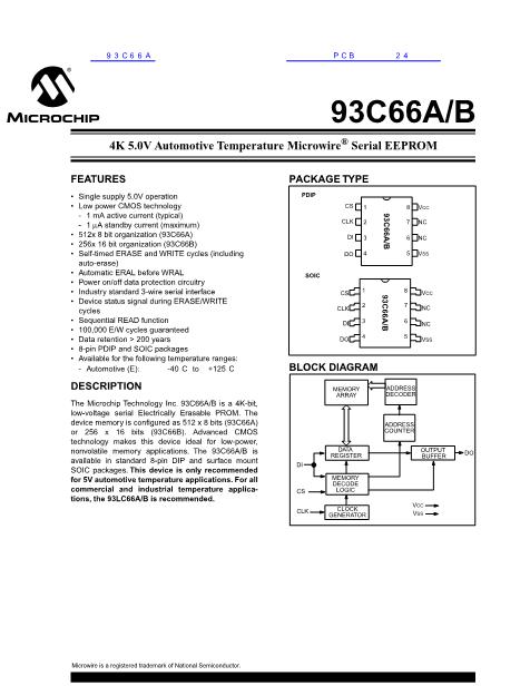 93C66A数据手册封面