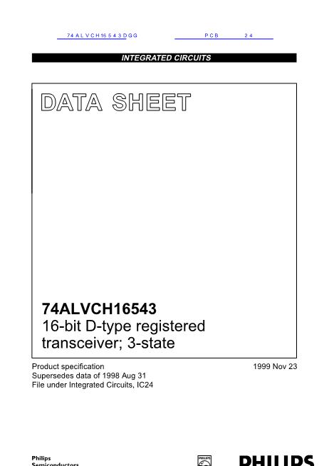 74ALVCH16543DGG数据手册封面