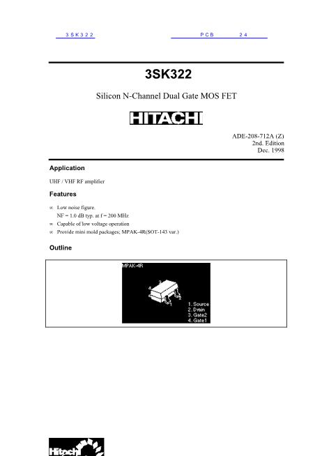 3SK322数据手册封面