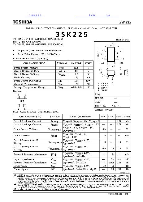 3SK225数据手册封面