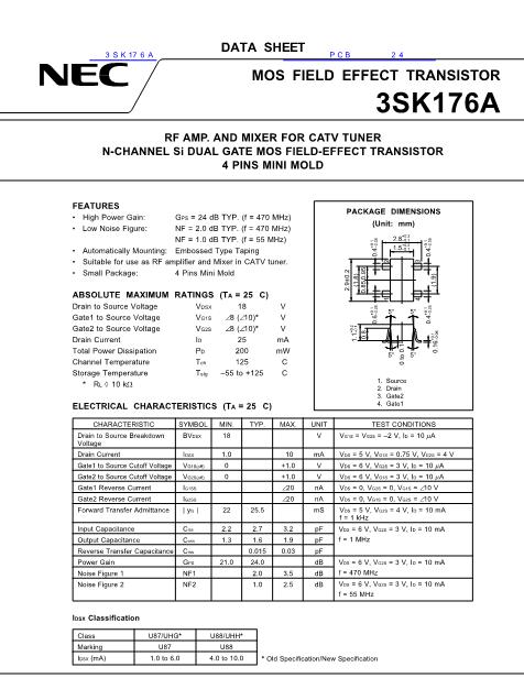 3SK176A数据手册封面