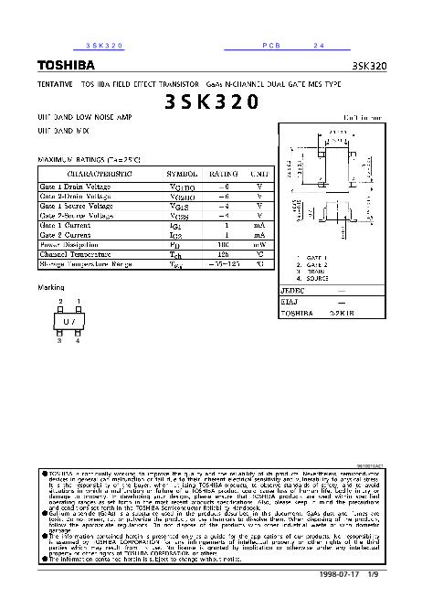 3SK320数据手册封面