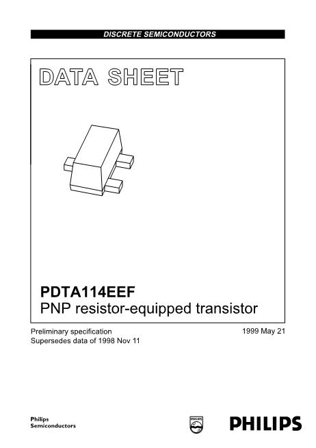 PDTA114EEF数据手册封面