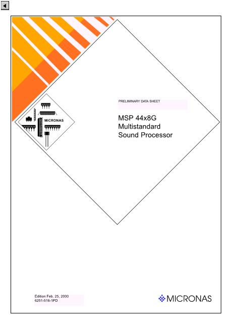MSP44X8G数据手册封面