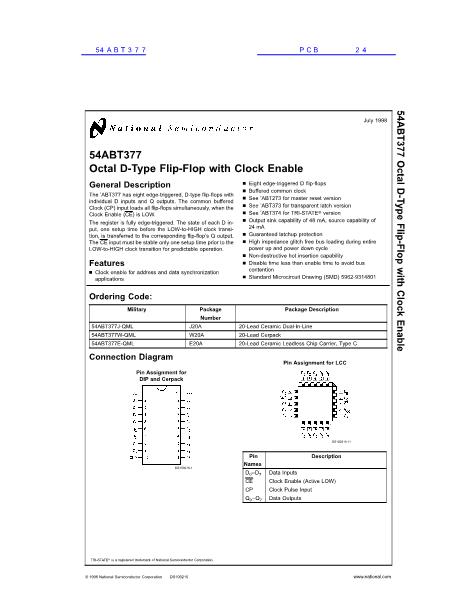 54ABT377數(shù)據(jù)手冊(cè)封面