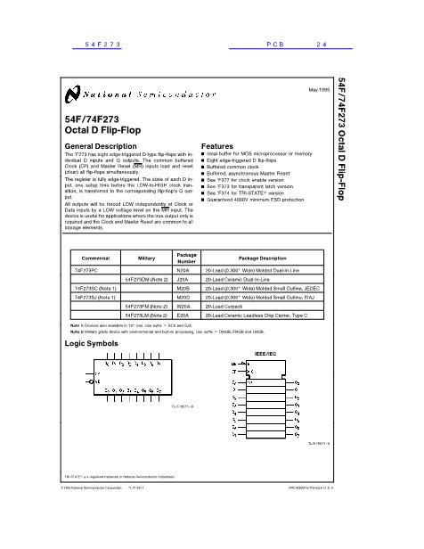 54F273數(shù)據(jù)手冊封面